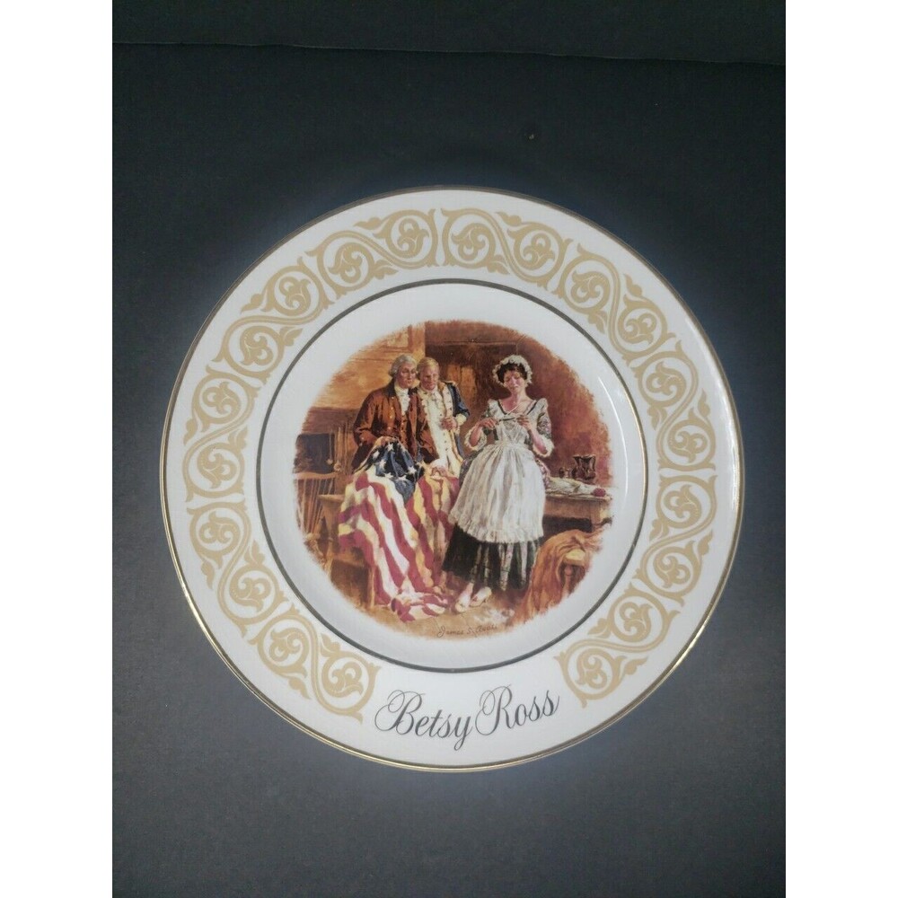 Betsy Ross Avon Enoch Wedgewood Collector Plate 1973 Congress Stars and Stripes